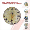 Large Vintage Wall Clock Kitchen  Office Retro Timepiece-2
