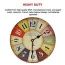 Large Colourful Wall Clock Kitchen  Office Retro Timepiece-7