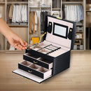 Jewellery Storage Box – Organiser Case for Rings, Necklaces and Accessories Display-1