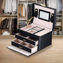 Jewellery Storage Box Girls Rings Necklaces Display Organiser Storage Case-5