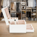 Jewellery Storage Box Girls Rings Necklaces Display Organiser Storage Case-2
