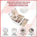 Jewellery Storage Box Girls Rings Necklaces Display Organiser Storage Case-5