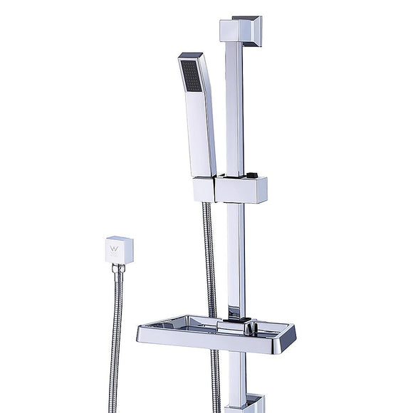 Hand Held Shower Rail Soap Dish Bathroom Set