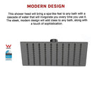 200mm Shower Head Square 304SS Electroplated Matte Black Finish-9