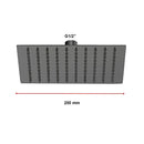 200mm Shower Head Square 304SS Electroplated Matte Black Finish-12