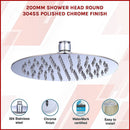 200mm Shower Head Round 304SS Polished Chrome Finish-7