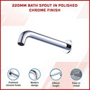 220mm Bath Spout in Polished Chrome Finish-3