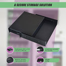 19" Rack Mount 2U Steel Plate DJ Drawer Equipment Cabinet Locking Lockable-9