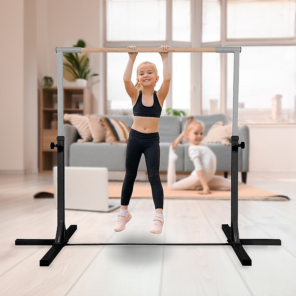 Gymnastics Training Bar Kids Adjustable Horizontal Kip Fitness Gym Equipment - 0