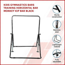 Kids Gymnastics Bars Training Horizontal Bar Monkey Kip Bar Black-3