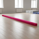 2.2m Gymnastics Folding Balance Beam Pink Synthetic Suede-1