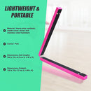 2.2m Gymnastics Folding Balance Beam Pink Synthetic Suede-11