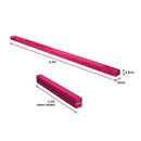2.2m Gymnastics Folding Balance Beam Pink Synthetic Suede-13