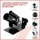 T Bar Row Landmine Platform 360-degree Swivel Fits 1", 2" Olympic Bars-4