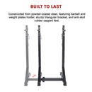 Commercial Squat Rack Adjustable Pair Fitness Exercise Weight Lifting Gym Barbell Stand-11