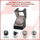Automatic Watch Winder Display Box Case Motor Rotation Storage PU Leather-3