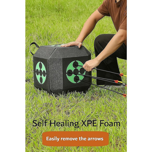 Archery 3D Dice Target Cube Reusable 18 Sides 23CM Self Healing XPE Foam Target