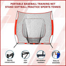 Portable Baseball Training Net Stand Softball Practice Sports Tennis-5
