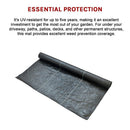 Heavy Duty Weed Control PP Woven Fabric Weed Mat Gardening Plant 1.83m x 30m-10