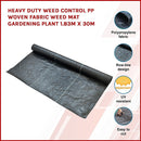 Heavy Duty Weed Control PP Woven Fabric Weed Mat Gardening Plant 1.83m x 30m-3