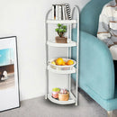 4 Tier Shower Corner Shelf White Freestanding Bathroom Storage Rack Bath Caddy Organiser-6