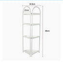 4 Tier Shower Corner Shelf White Freestanding Bathroom Storage Rack Bath Caddy Organiser-11