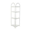 Shower Corner Shelf White Caddy Bathroom Shelves Organiser Bath Storage Rack 4-1