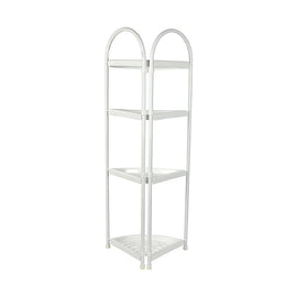 Shower Corner Shelf White Caddy Bathroom Shelves Organiser Bath Storage Rack 4