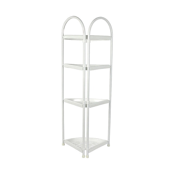 Shower Corner Shelf White Caddy Bathroom Shelves Organiser Bath Storage Rack 4