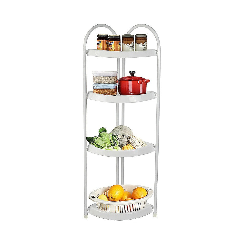 Shower Corner Shelf White Caddy Bathroom Shelves Organiser Bath Storage Rack 4