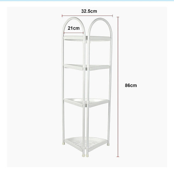 Shower Corner Shelf White Caddy Bathroom Shelves Organiser Bath Storage Rack 4
