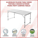 Aluminium Folding Table 120cm Portable Indoor Outdoor Picnic Party Camping Tables-10