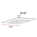 300mm Shower Head Square 304SS Polished Chrome Finish-11