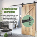 1.8m Sliding Barn Door Hardware Heavy Duty Sturdy Kit-4
