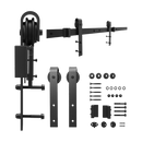 1.8m Sliding Barn Door Hardware Heavy Duty Sturdy Kit-5