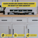 5 x 128mm Kitchen Handle Cabinet Cupboard Door Drawer Handles square Black furniture pulls-8