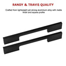 5 x 128mm Kitchen Handle Cabinet Cupboard Door Drawer Handles square Black furniture pulls-10