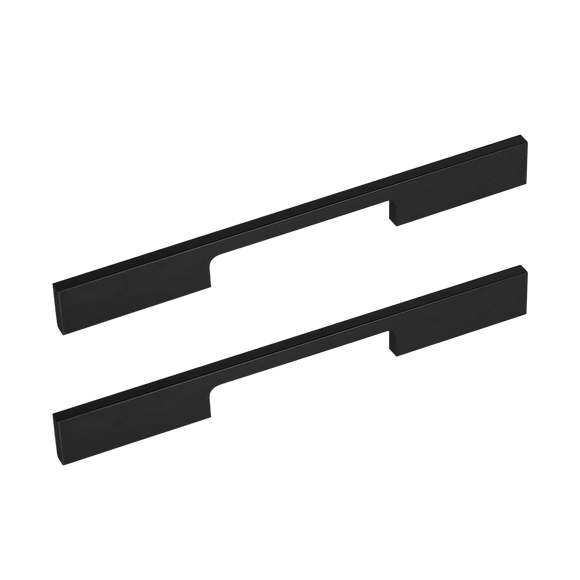 5 x 160mm Kitchen Handle Cabinet Cupboard Door Drawer Handles square Black furniture pulls