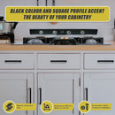 5 x 160mm Kitchen Handle Cabinet Cupboard Door Drawer Handles square Black furniture pulls-8