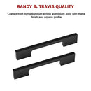 5 x 96mm Kitchen Handle Cabinet Cupboard Door Drawer Handles square Black furniture pulls-10