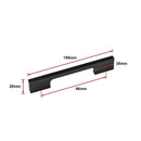 5 x 96mm Kitchen Handle Cabinet Cupboard Door Drawer Handles square Black furniture pulls-11