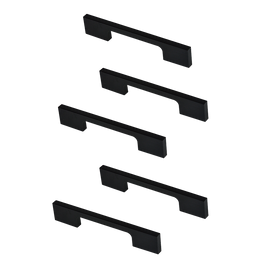 5 x 96mm Kitchen Handle Cabinet Cupboard Door Drawer Handles square Black furniture pulls