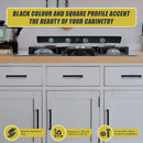 5 x 96mm Kitchen Handle Cabinet Cupboard Door Drawer Handles square Black furniture pulls-8