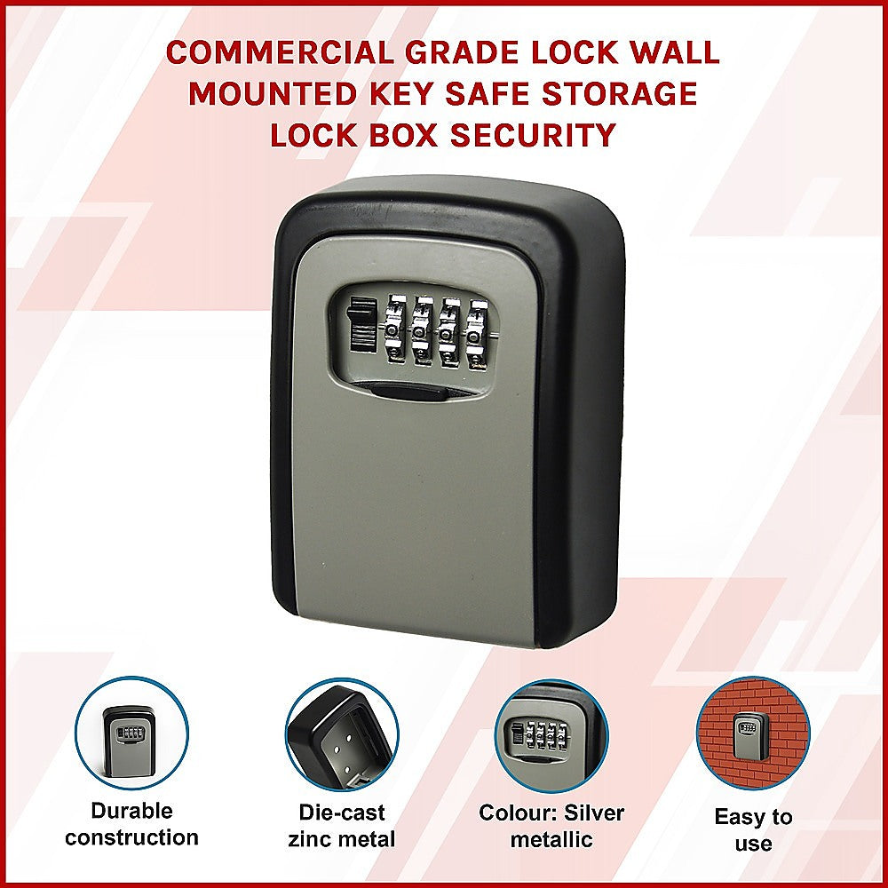 Commercial Grade Lock Wall Mounted Key Safe Storage Lock Box security