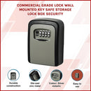 Commercial Grade Lock Wall Mounted Key Safe Storage Lock Box security-3