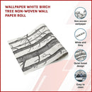 Wallpaper White Birch Tree Non-woven Wall Paper Roll-2