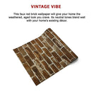 Wallpaper Faux Brick Wall Paper Roll-7