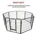 8 Panel Heavy Duty Pet Dog Playpen Puppy Exercise Fence Enclosure Cage-8