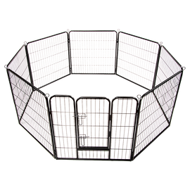 8 Panel Heavy Duty Pet Dog Playpen Puppy Exercise Fence Enclosure Cage - 0