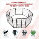 8 Panel Heavy Duty Pet Dog Playpen Puppy Exercise Fence Enclosure Cage-6